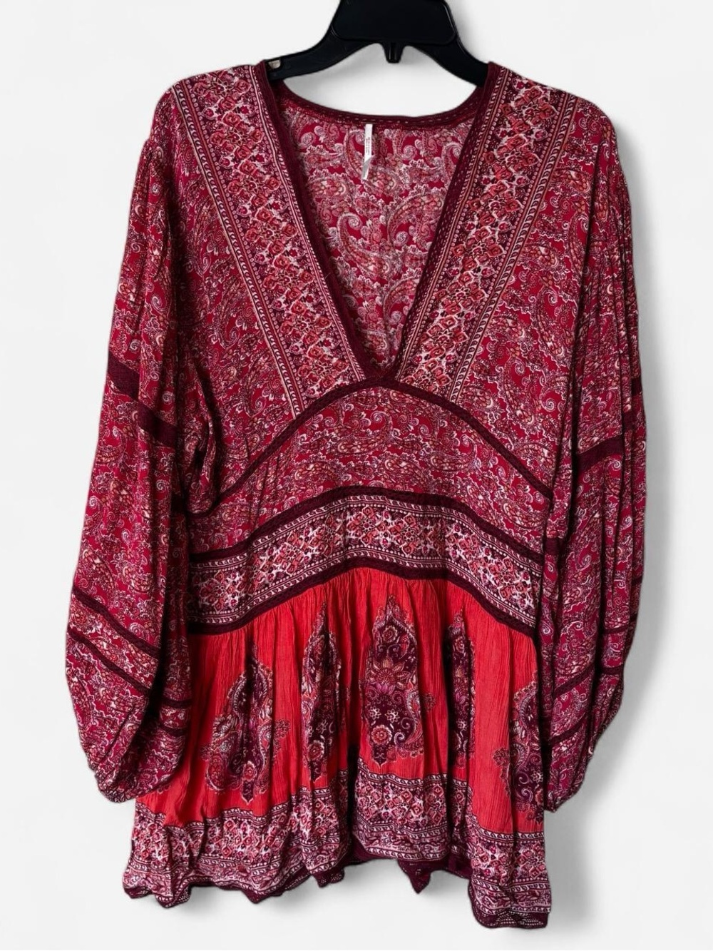 Free People Luna Scarf Print Tunic/Mini Dress - Size Large - EUC